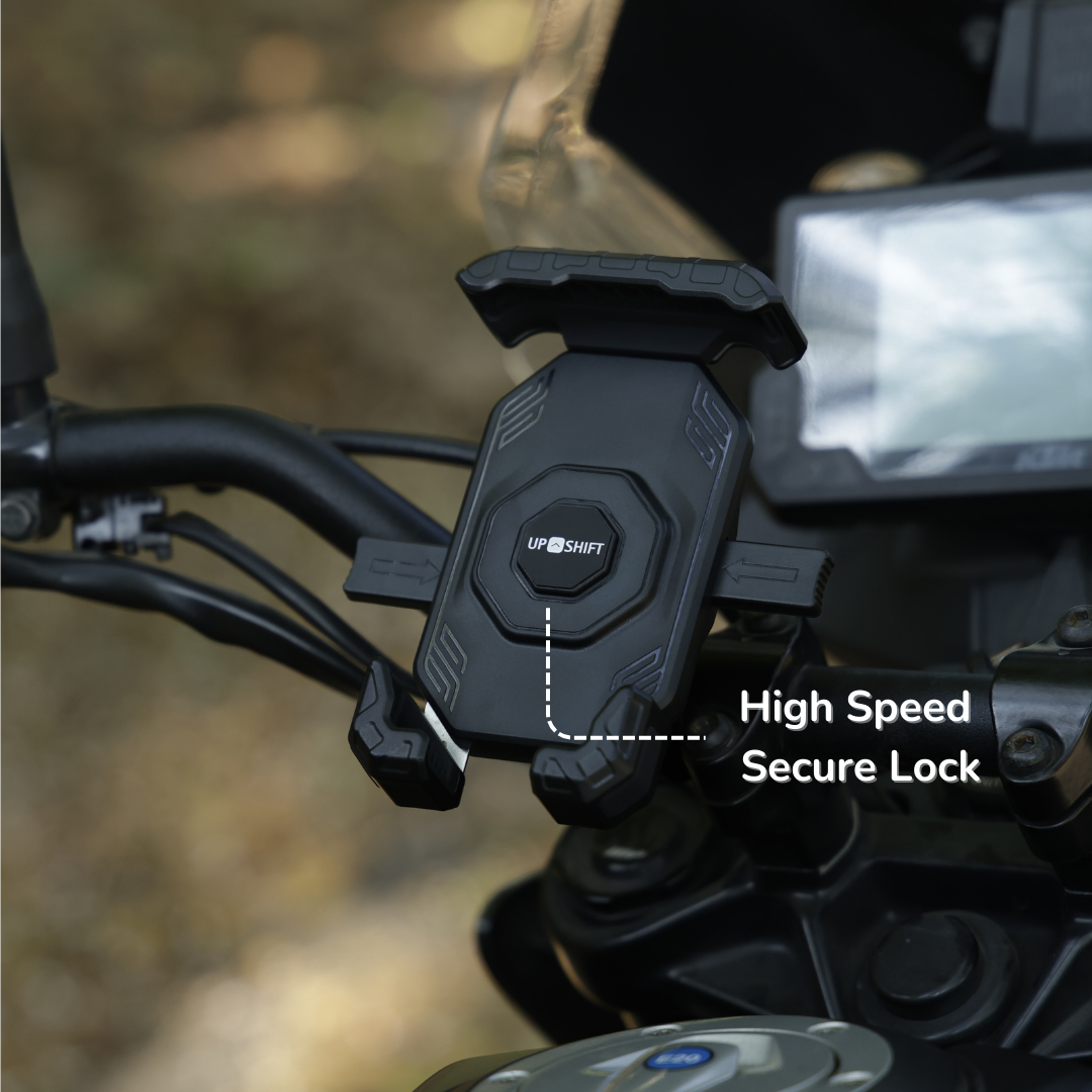 Upshift Bike Phone Holder – Aluminium alloy clamp with Secure Lock