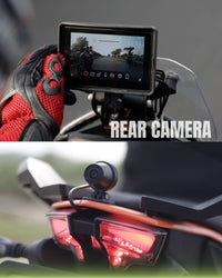Upshift Motorcycle Wireless Apple CarPlay Android Auto 5" Touch Screen with Front and Rear Camera