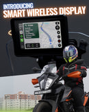 Upshift Motorcycle Wireless Apple CarPlay Android Auto 5" Touch Screen with Front and Rear Camera