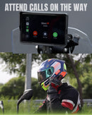 Upshift Motorcycle Wireless Apple CarPlay Android Auto 5" Touch Screen with Front and Rear Camera