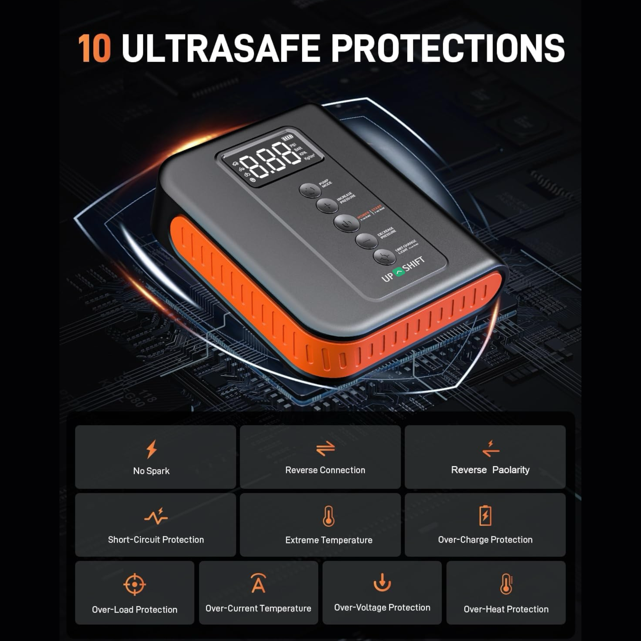 Portable Car Jump Starter with Air Compressor