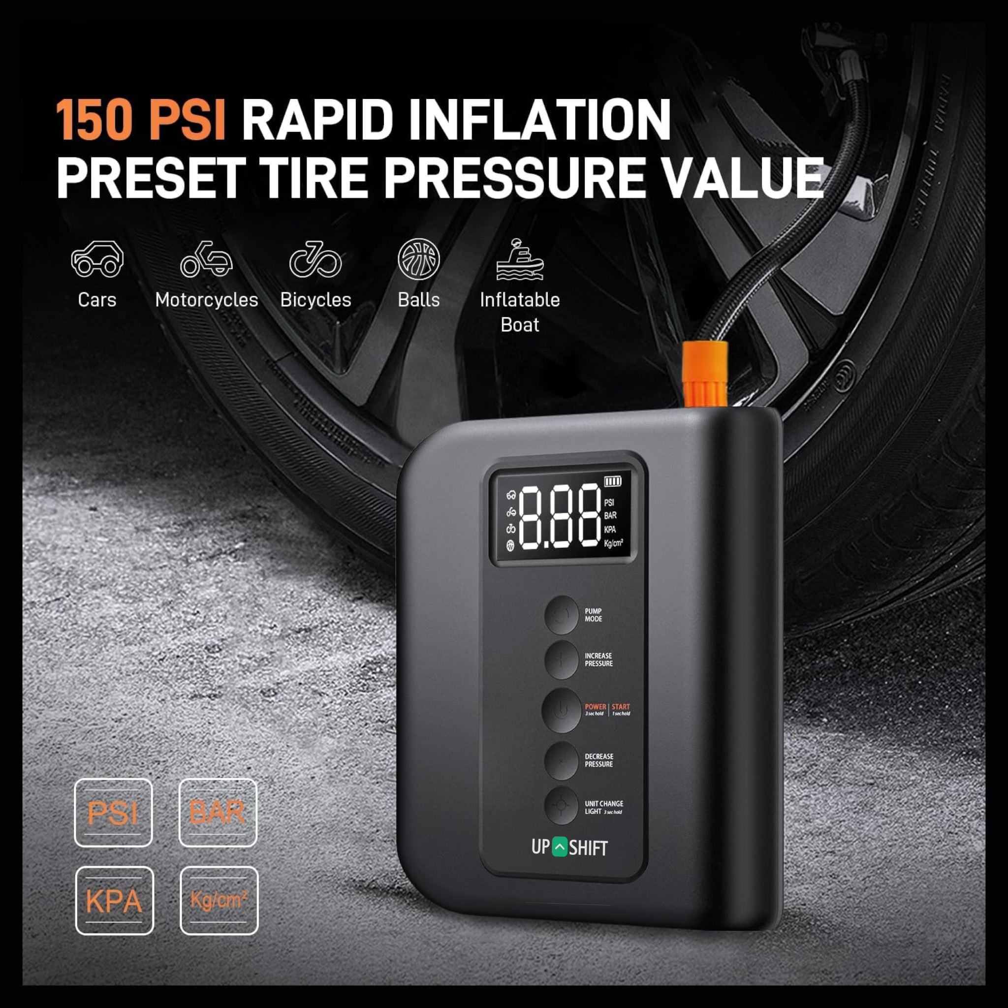 Portable Car Jump Starter with Air Compressor